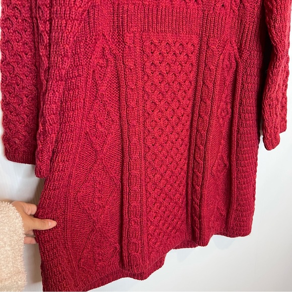 CARRAIG DONN 100% Ireland Merino Wool A-Line Cardigan. Size Large - Picture 9 of 11